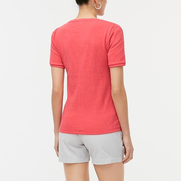 NWT J Crew Textured puff-sleeve top XS - Picture 9 of 10